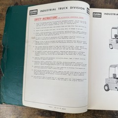 CLARK Model C500.355 Operstions Index Guide Manual Green Leatherback