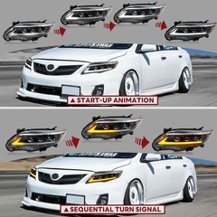 Toyota Corolla 2011-2013 Headlights DRL Sequential Turn Signal Driver Passenger