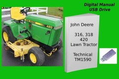 John Deere 316 318 420 Lawn and Garden Tractor Technical Manual See Description