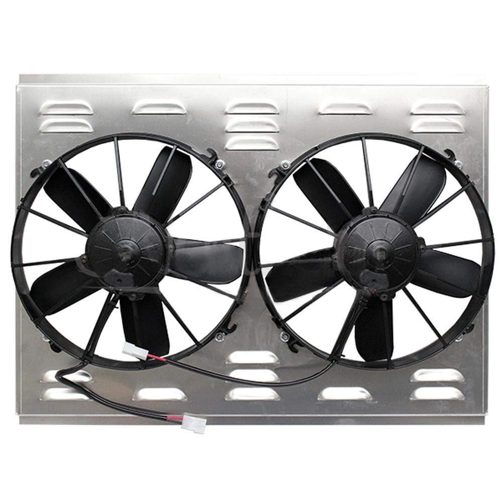Z40076 Dual High CFM 12″ Electric Fan & Shroud – 18 1/8 x 26 x 4 3/8