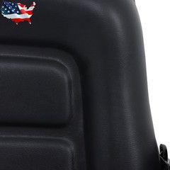 Adjustable Backrest Lawn Mower Tractor Seat Forklift Excavator Seat w/ Armrests