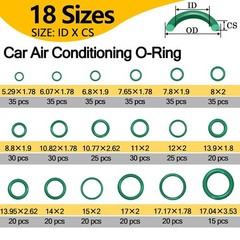 485 Pc Metric AC O Ring Kit R12 R134A Car Air Conditioning Seal Set Green