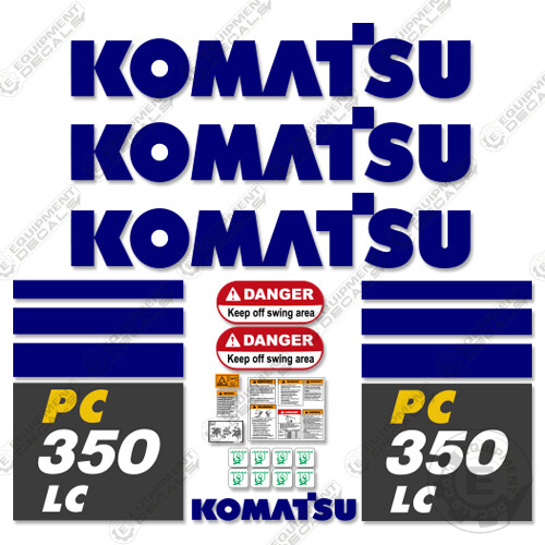 Fits Komatsu PC350LC-10 Decal Kit Excavator Decals – 7 YEAR OUTDOOR 3M VINYL!