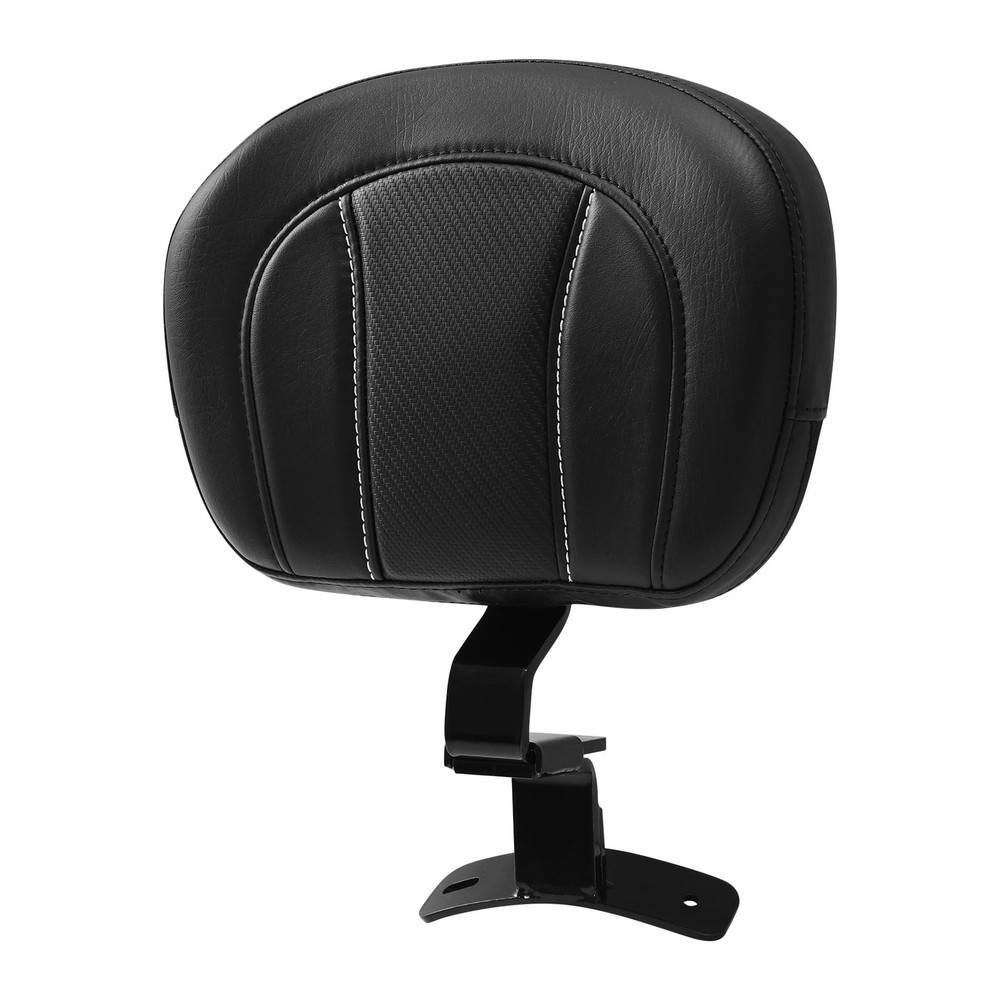 Motorcycle Front Driver Rider Backrest Pad with White Stitching for 2009-2023