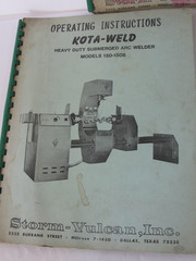 Storm Vulcan Kota Weld Welder Original Manual 140 140B 150 150B