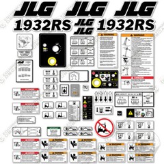 Fits JLG 1932RS Decal Kit Scissor Lift – Warning Sticker Set Logos – 3M Vinyl!