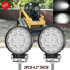 2PCS 4″ Round LED WORK LIGHT fit CAT Skid Steer 289D3 277D 289D 226D 249D 297D2