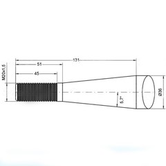 S.77000 Bale Spear – Straight. To fit as: KK221150 Fits Kverneland