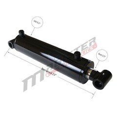 Hydraulic Cylinder Welded Double Acting 5″ Bore 12″ Stroke Cross Tube 5×12 NEW