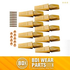 119-3204 CAT Style J200 Backhoe Bucket Shanks & 1U3202 Dirt Teeth w/ Pins -9 Set