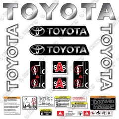 Fits Toyota 8FGU25 Forklift Decal Kit – 7 YEAR OUTDOOR 3M VINYL!