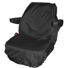 Universal Fit Heavy Duty Large Tractor Seat Cover with Armrest Slots – Black