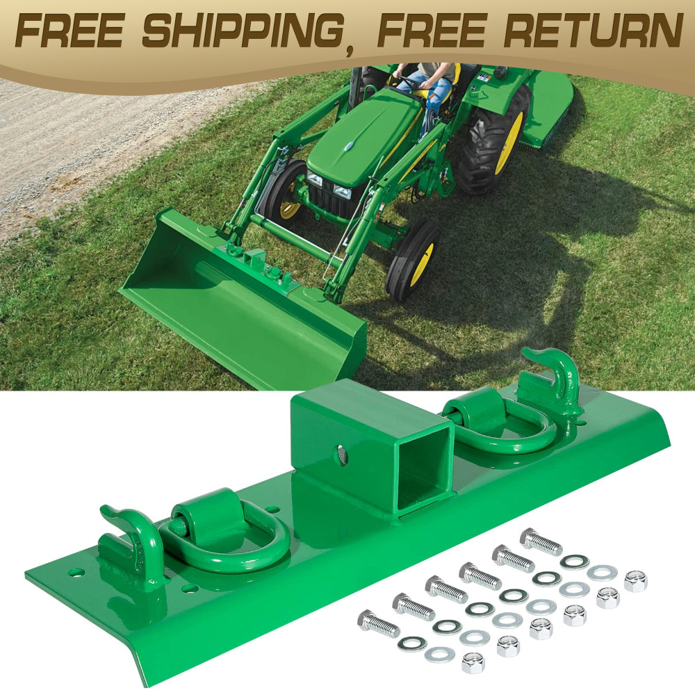 Bolt on Grab Hooks & D Rings & 2″ Receiver For John Deere 1025R Compact Tractor