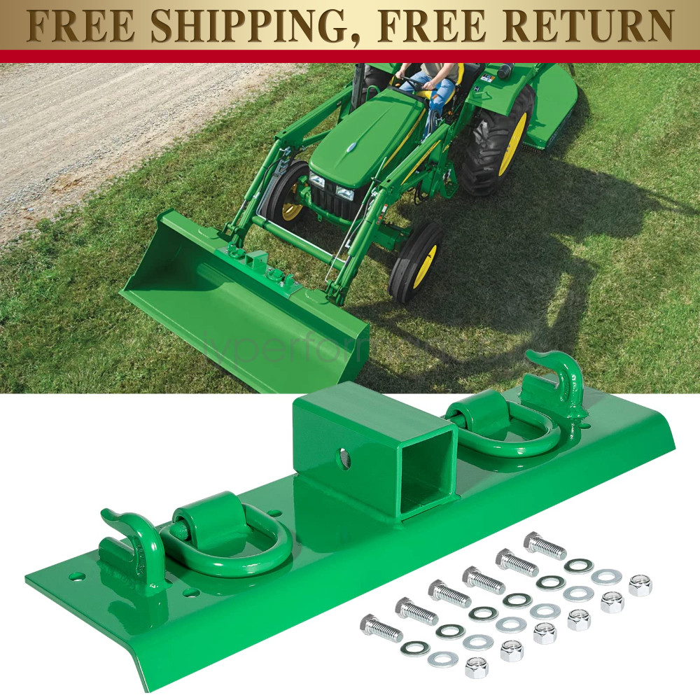 For John Deere Compact Tractor Bolt on Grab Hooks & D Rings & 2″ Receiver