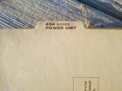 John Deere 404 Series Power Unit Service Manual SM-2060 Copyright 1964