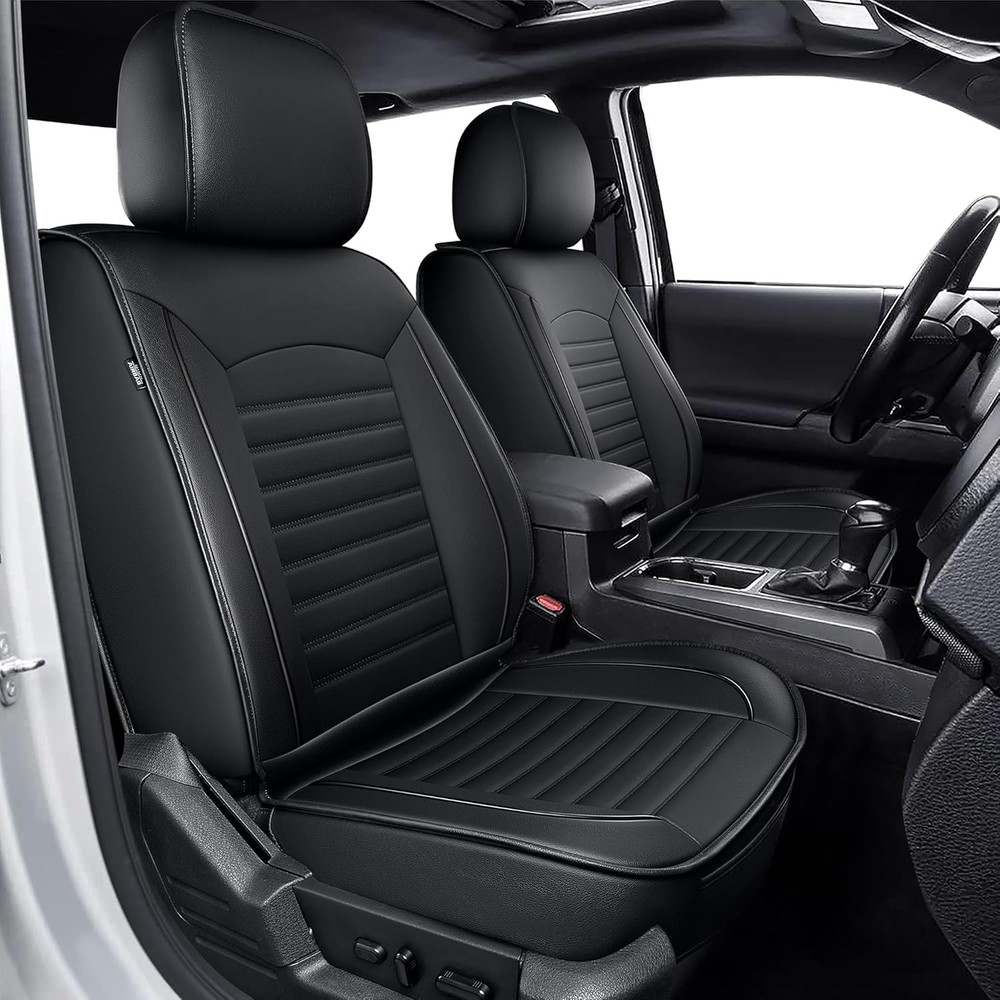 For Toyota Tacoma 2005-2023 Double Row Cab Truck Seat Covers Artificial Leather
