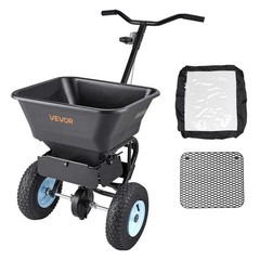 VEVOR Walk-Behind Broadcast Spreader 100LB 0-9.8ft Spreading Width Fertilizer