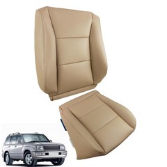Tan Front Driver/Passenger Bottom&Top Leather Seat Cover Land Cruiser 1998-2007