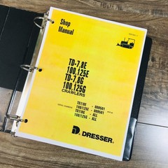 IH Dresser TD8G 125G Crawler Tractor Service Parts Manual Set 9501-Up Book D240T