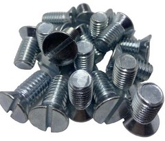 1/2-13 x 1″ overall length, Zink Countersunk Slotted Machine Screw (Qty 20)
