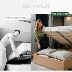 RVGUARD RV Gas Struts, 20inch 80lbs Spring for Camper Bed, silver