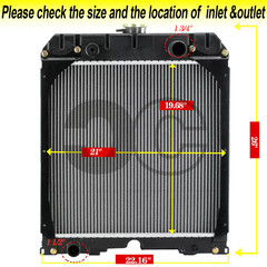 Aluminum Core Radiator with Radiator Cap For Perkins 3.1524 D3.152 #2485B275