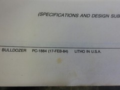 John Deere 750 Crawler Bulldozer Parts Catalog Manual PC-1884 1984