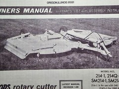 Woods 214-1 214Q-1 SM214-1 SM214Q-1 Rotary Cutter Mower Operator & Parts Manual