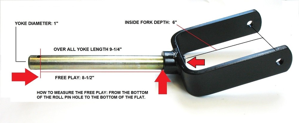 LAND PRIDE FINISH/GROOMING MOWER REPLACEMENT FORK I.D WIDTH 5″(Fits Many Others)