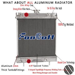 Aluminum Radiator For Kubota BX22D BX2230D BX2200D BX23D #K2561-85210 Fongoff US