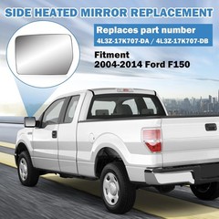 Driver Left Side Heated Mirror Glass Compatible with 2004-2014 Ford F150 – Exte