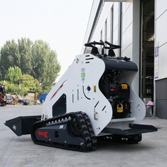 Mini Skid Steer Loader 13.5 HP B&S Standing Crawler Tracked Loader W/ Trencher