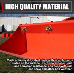 Tractor Bucket Grab Hooks Bolt On Clevis Mount with D Ring Shackles Heavy Duty