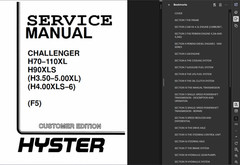 HYSTER FORKLIFT (F005) H4.50XL SERVICE REPAIR SHOP PARTS MANUAL PDF ON USB