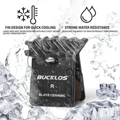 Bucklos 2 Pairs Bl-01S Disc Brake Pads For Ceramic Shimano L03A L04C L05A K04S