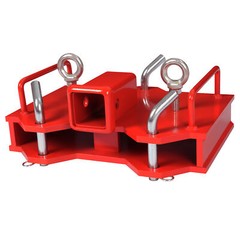 Forklift Trailer Hitch Receiver 2” Tow Hitch Attachments for Dual Pallet Fork