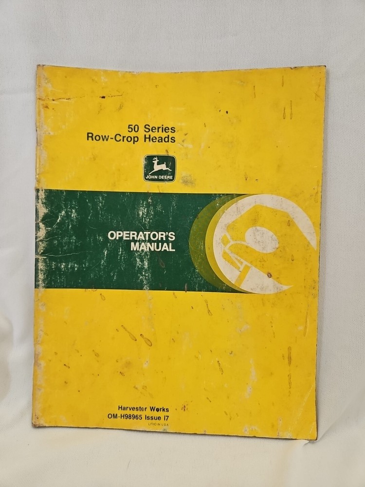 John Deere 50 Series Row-Crop heads operators manual OM-H98965