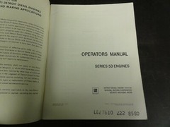 Detroit Diesel Series 53 Engines Operators Manual 6SE337 4-70