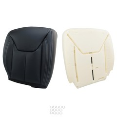 Driver Side Bottom Black Artificial Leather Seat Cover Foam Cushion 2013-2017