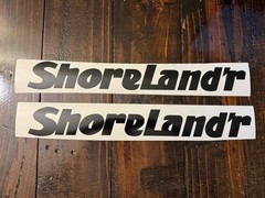 Shorelandr Boat Trailer Decals (Set of 2) White Or Black Shorelander 12″-36″