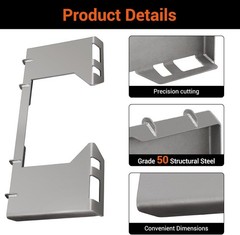 1/4″ 3/8″ 1/2″ Steel Quick Tach Attachment Skid Steer Mount Plate Adapter Loader