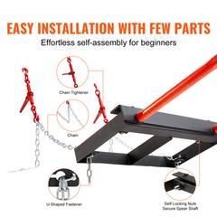 VEVOR 49″ Hay Bale Spear Universal Skid Steer Loader Tractor Bucket Attachment