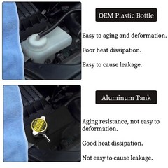 Aluminum Radiator Coolant Overflow Water Tank Expansion Reservoir Bottle 16.L