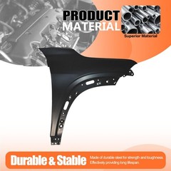 Black Painted Steel Front Fender Right Passenger 2024 2025 Chevy Trax 42851579