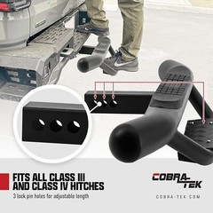 36” Black Hitch Receiver Bumper Step Stainless Steel W/ LED Brake Light