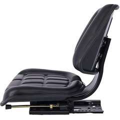 Tractor Seat Backrest Black Slide Track Steel PVC Compact Mower Lawn Replacement