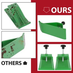 2 Green Steel Tractor Bucket Ski Edge Tamer For Skid Protector Snow Leaf Removal