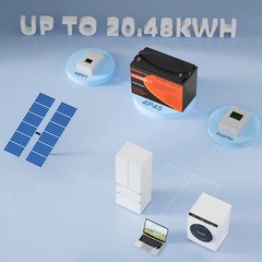 12V 100Ah LiFePO4 Battery Lithium 15000+ Cycles BMS for RV Solar Marine Off Grid