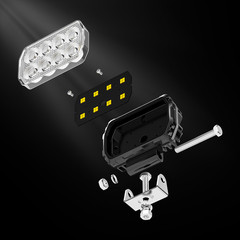 2x LED Tractor Work Lights 12v led Flood Light pods fit Truck, Waterproof 4inch