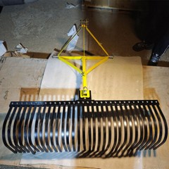 60″ 3 Pt Landscape Rock Rake For Category 1 Tractor Attachment Soil Gravel Lawn
